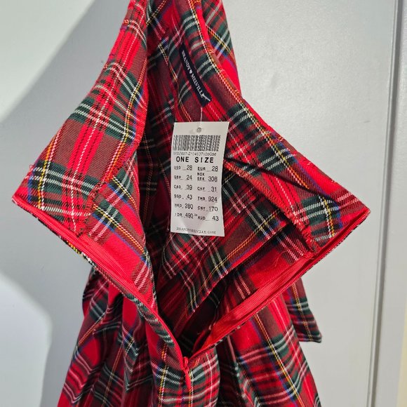 🏷️NWT Brandy Melville Dana High Waist Skirt In Red Plaid - One Size (SOLD OUT) - Picture 12 of 15